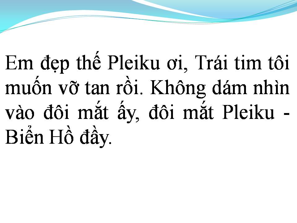 Lời bài hát ĐÔI MẮT PLEIKU