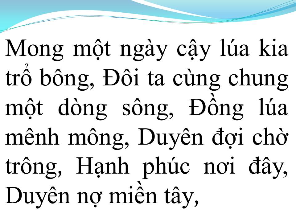 Lời bài hát DUYÊN NỢ MIỀN TÂY