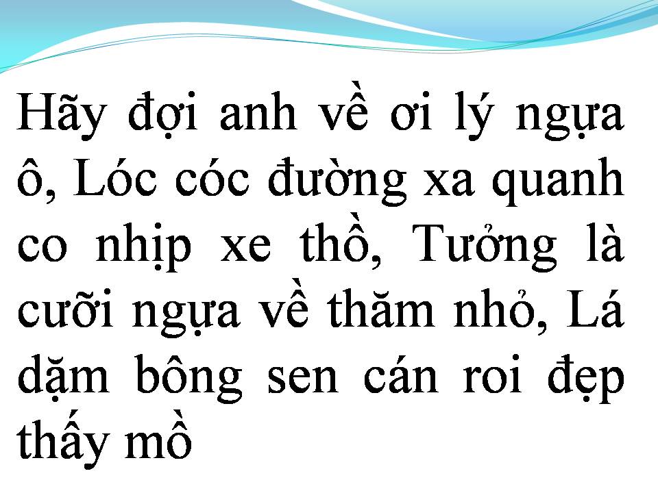 Lời bài hát DUYÊN TÌNH LÝ NGỰA Ô