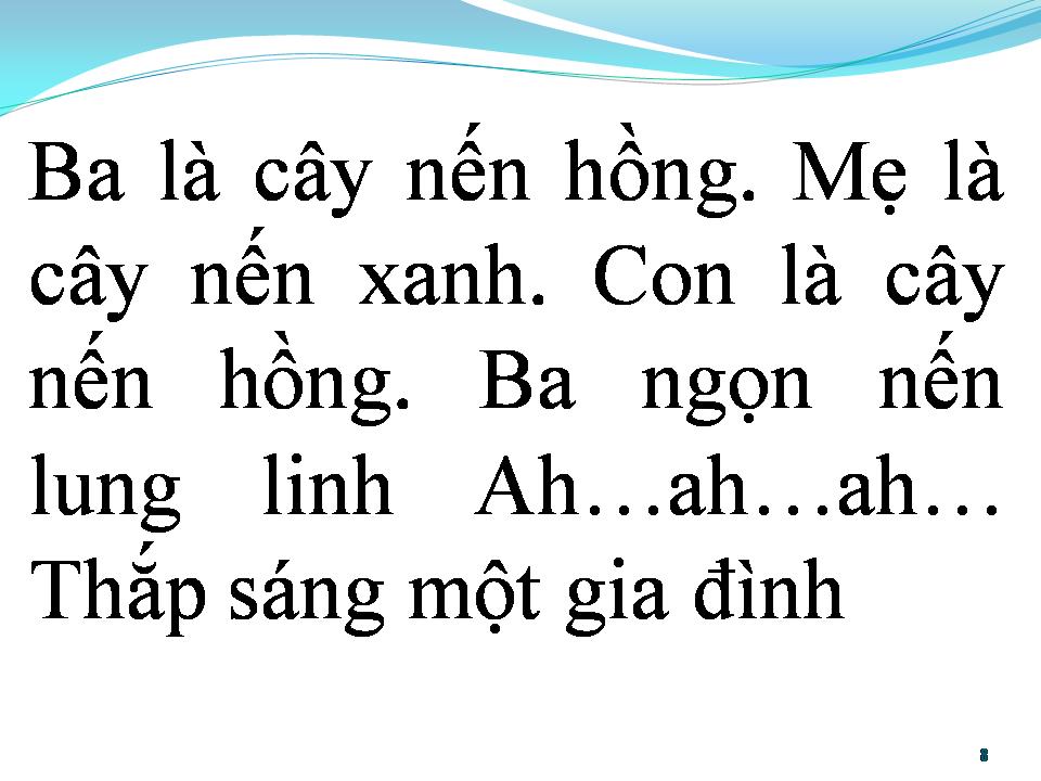 Lời bài hát BA NGỌN NẾN LUNG LINH