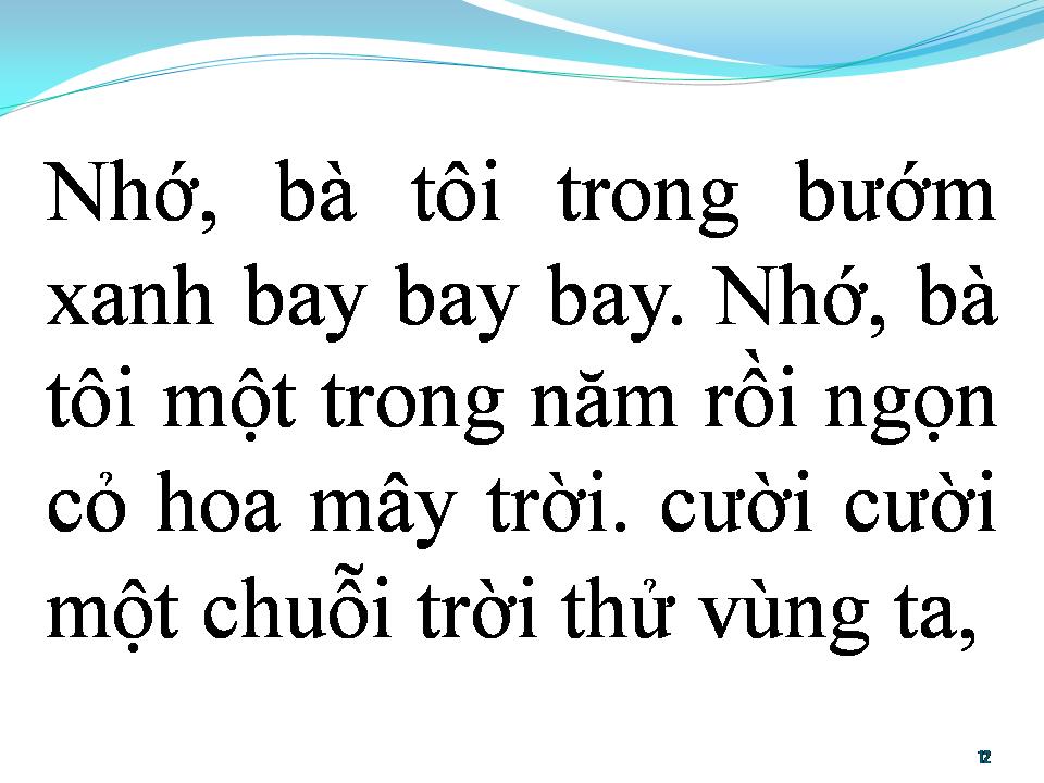 Lời bài hát BÀ TÔI