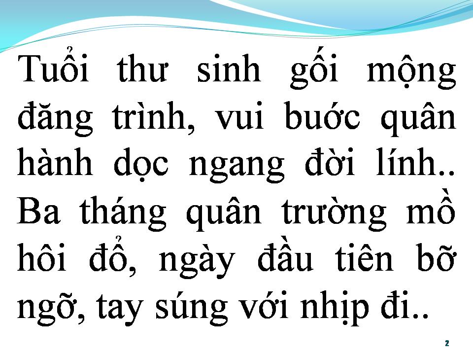 Lời bài hát BA THÁNG QUÂN TRƯỜNG