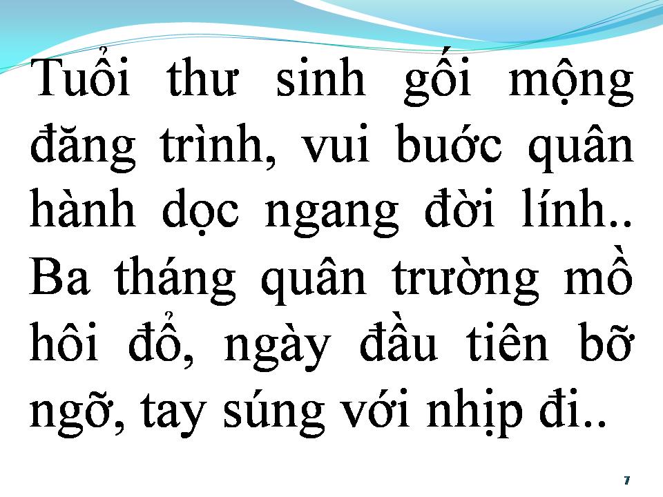 Lời bài hát BA THÁNG QUÂN TRƯỜNG