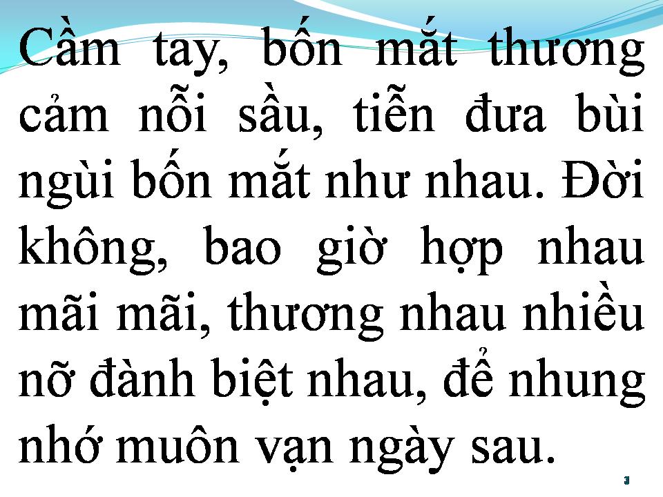 Lời bài hát BA THÁNG TẠ TỪ