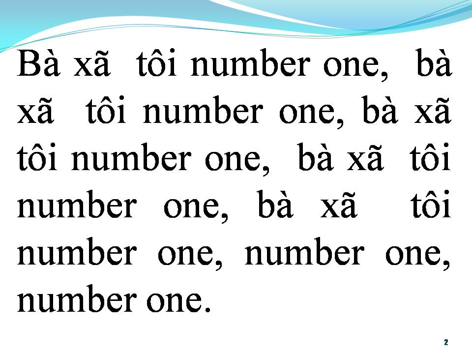Lời bài hát BÀ XÃ TUI NUMBER ONE
