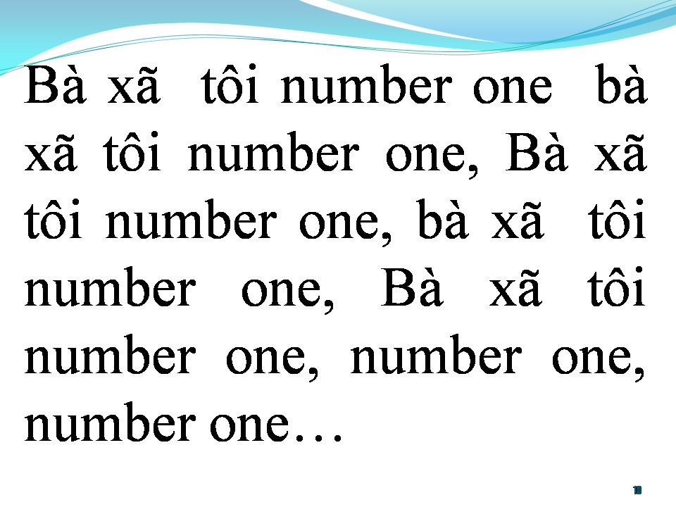 Lời bài hát BÀ XÃ TUI NUMBER ONE