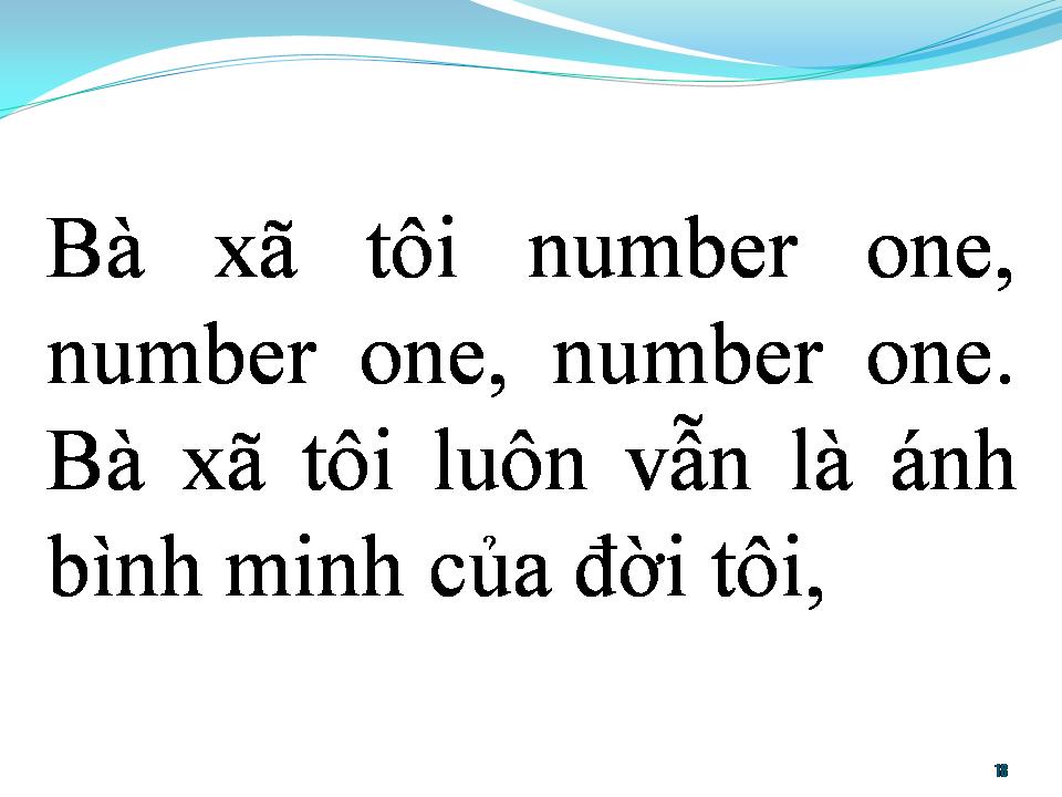 Lời bài hát BÀ XÃ TUI NUMBER ONE