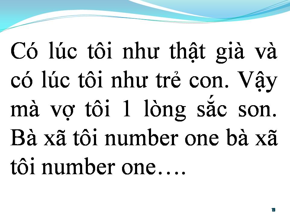 Lời bài hát BÀ XÃ TUI NUMBER ONE