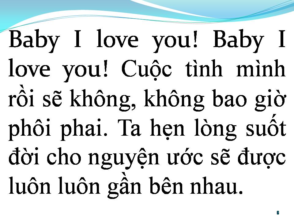 Lời bài hát BABY ANH YÊU EM