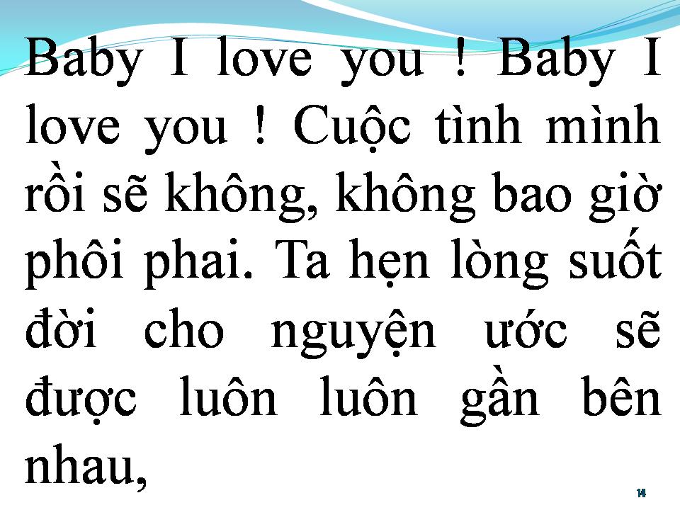 Lời bài hát BABY ANH YÊU EM