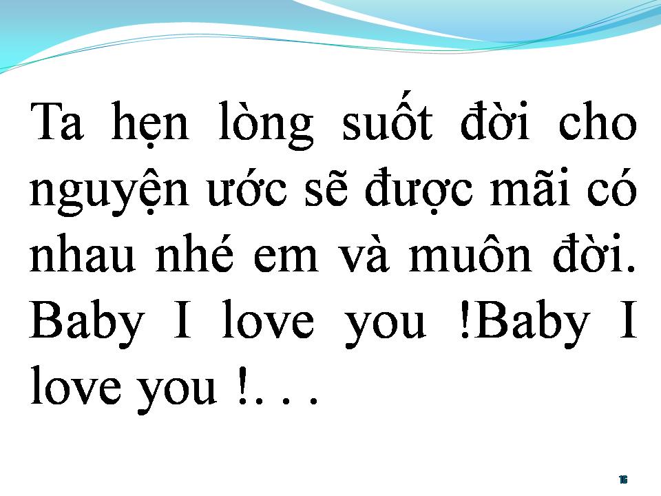 Lời bài hát BABY ANH YÊU EM