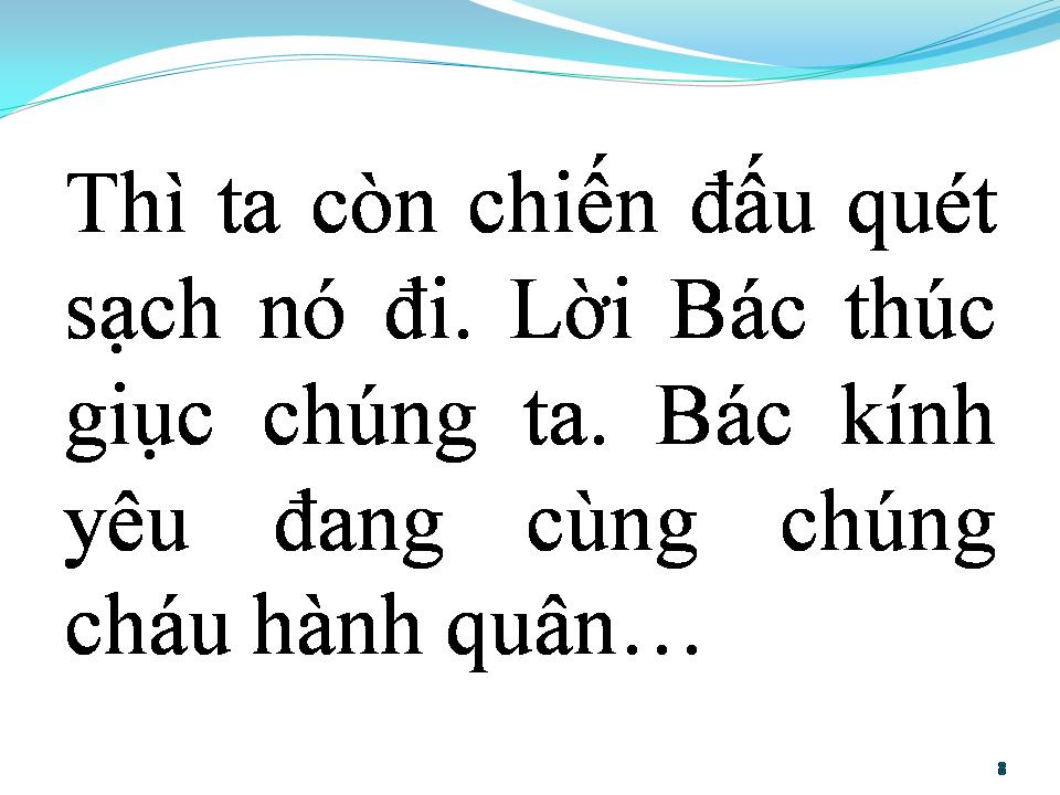 Lời bài hát BÁC ĐANG CÙNG CHÚNG CHÁU HÀNH QUÂN