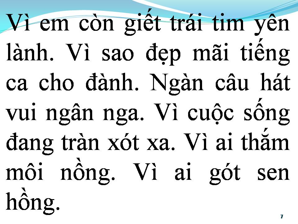 Lời bài hát BÀI CA CHƯA VIẾT HẾT LỜI