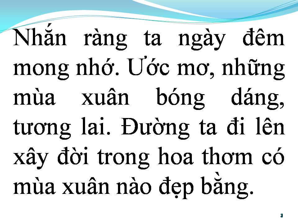 Lời bài hát BÀI CA HY VỌNG