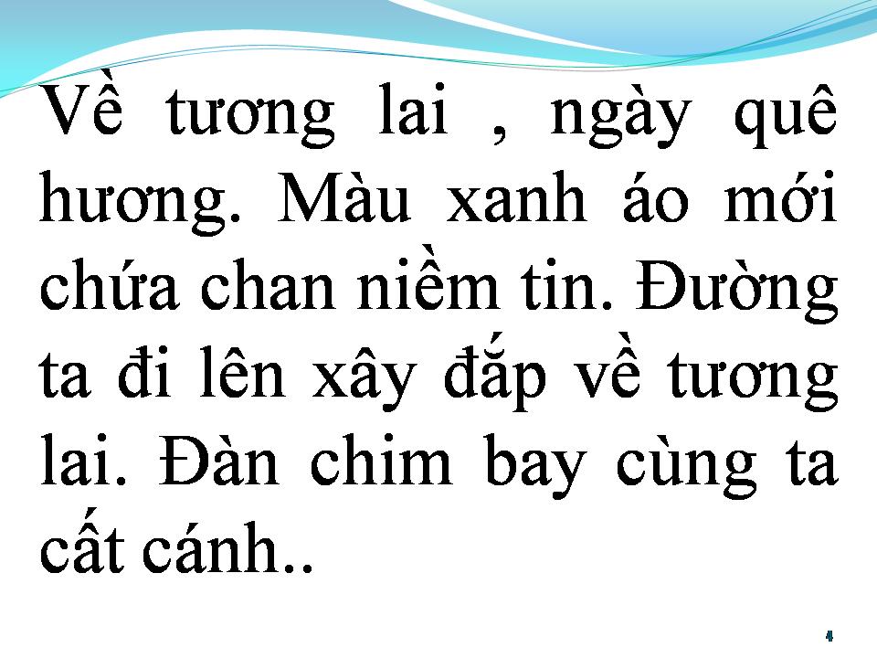 Lời bài hát BÀI CA HY VỌNG