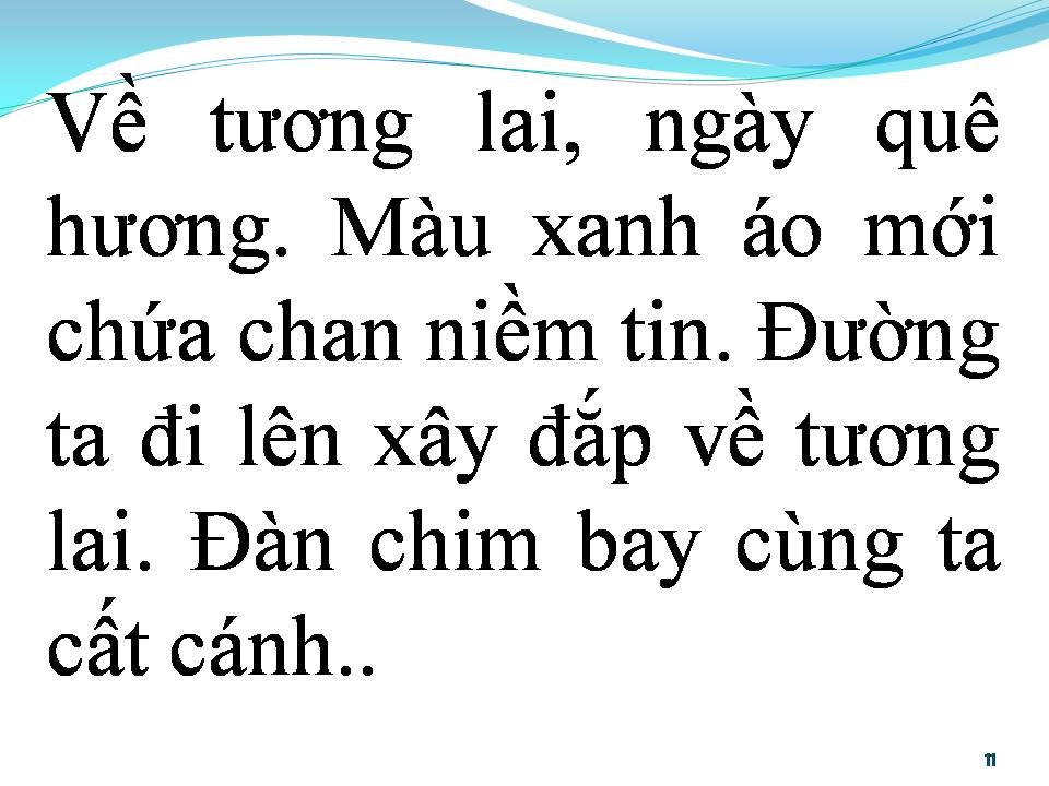 Lời bài hát BÀI CA HY VỌNG
