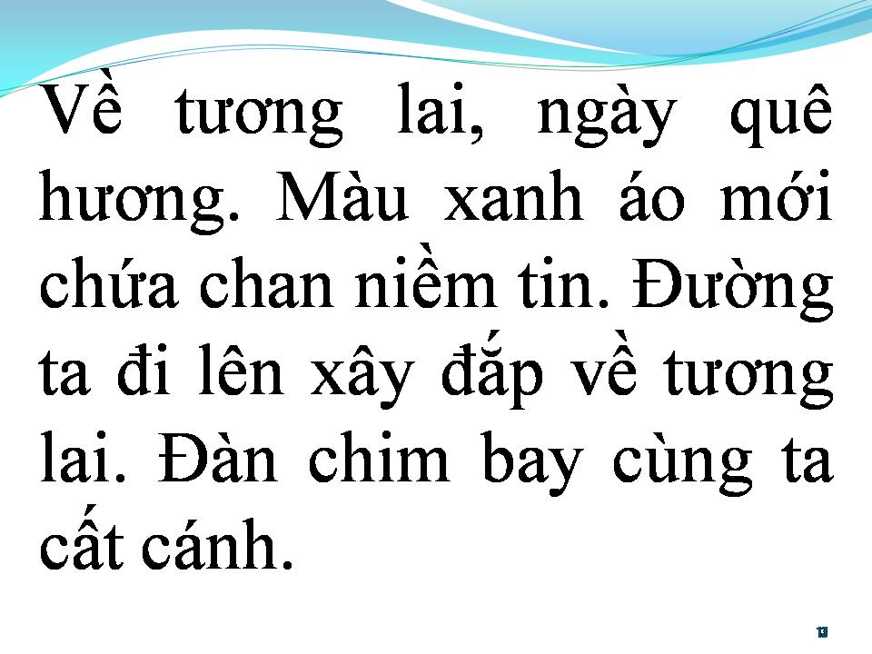 Lời bài hát BÀI CA HY VỌNG