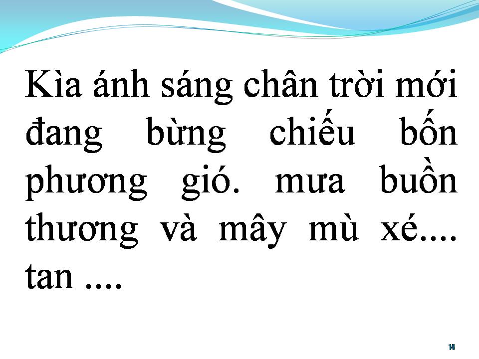 Lời bài hát BÀI CA HY VỌNG
