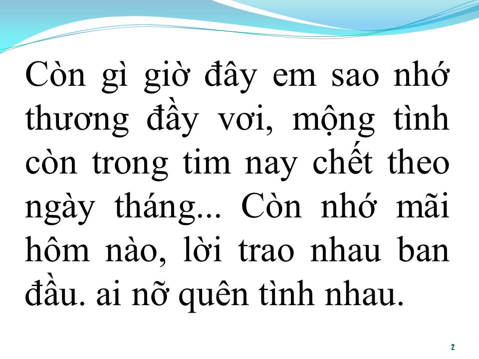 Lời bài hát BÀI CA KỶ NIỆM