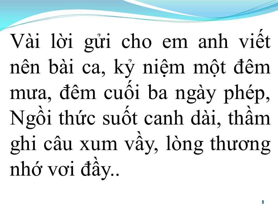 Lời bài hát BÀI CA KỶ NIỆM