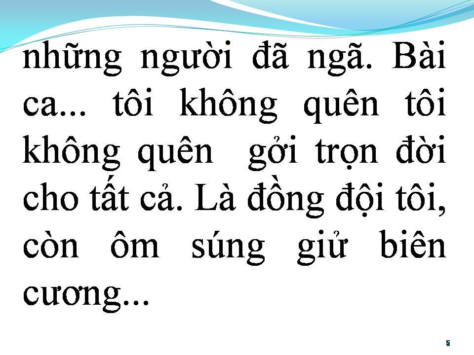 Lời bài hát BÀI CA KHÔNG QUÊN