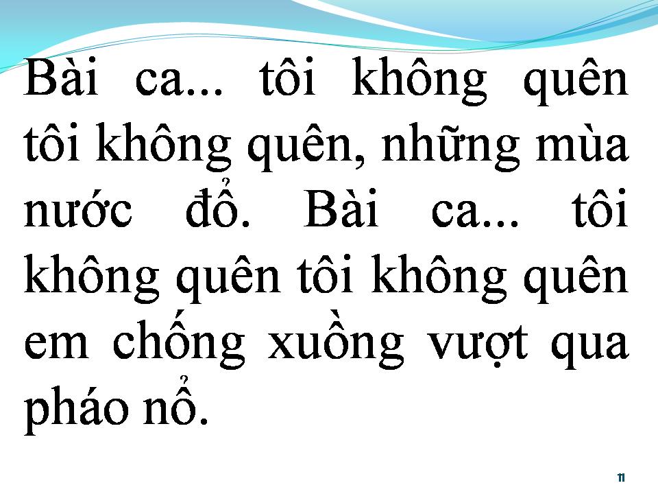 Lời bài hát BÀI CA KHÔNG QUÊN