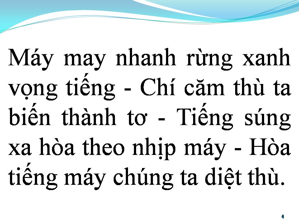 Lời bài hát BÀI CA MAY ÁO