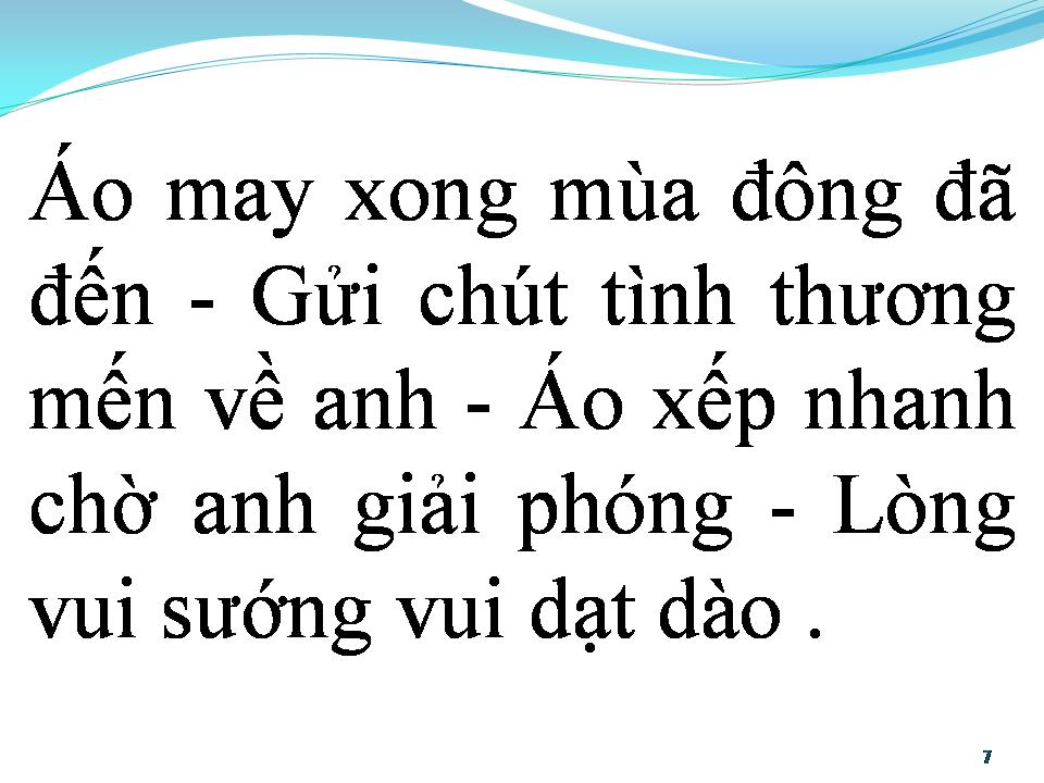 Lời bài hát BÀI CA MAY ÁO