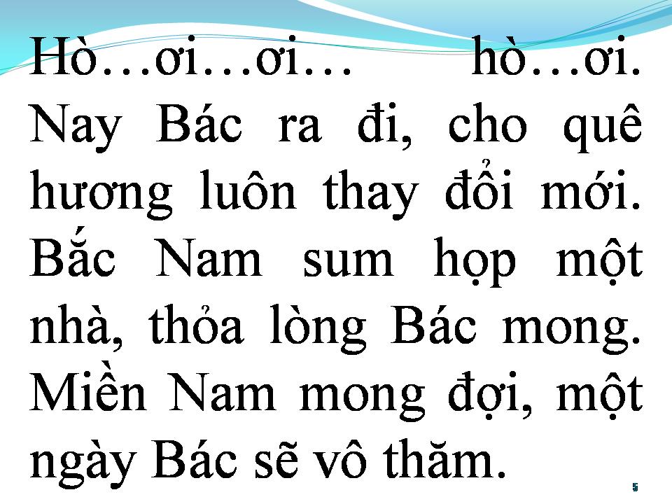 Lời bài hát BÀI CA NHỚ BÁC