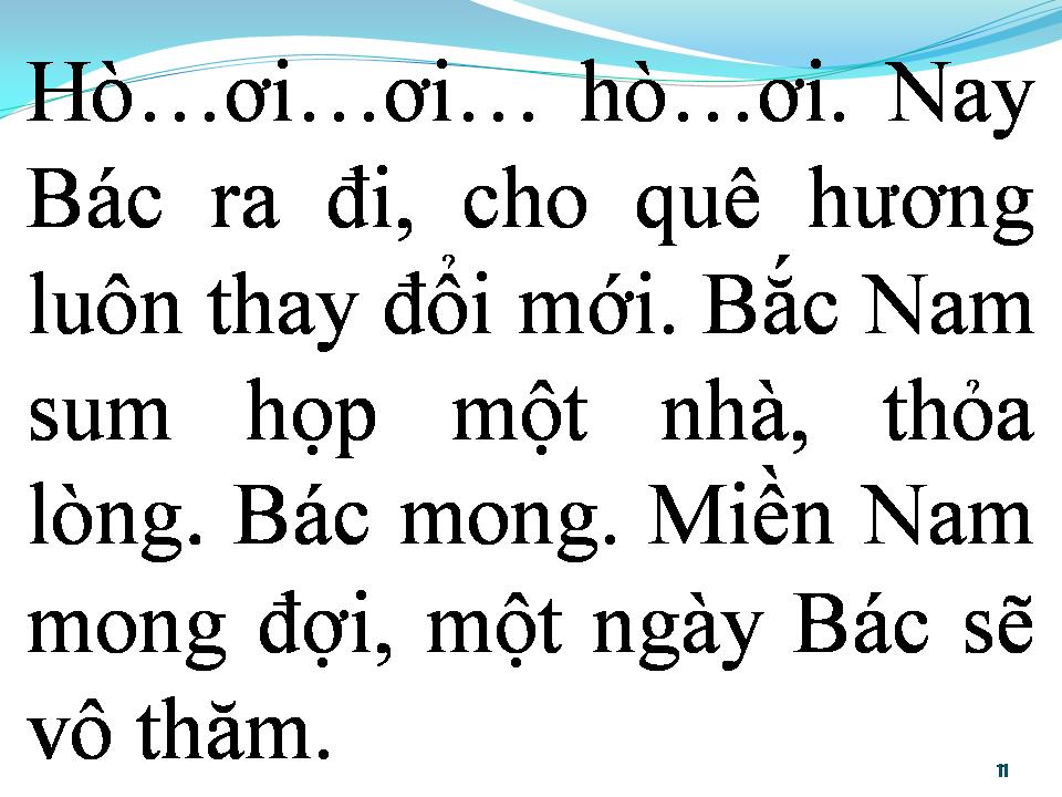 Lời bài hát BÀI CA NHỚ BÁC