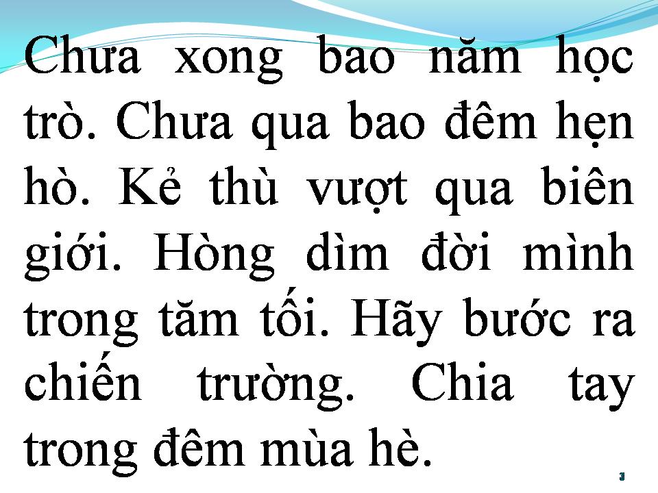 Lời bài hát BÀI CA TẠM BIỆT