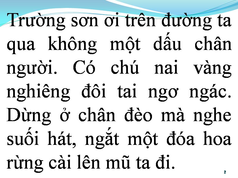 Lời bài hát BÀI CA TRƯỜNG SƠN