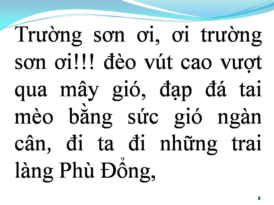 Lời bài hát BÀI CA TRƯỜNG SƠN