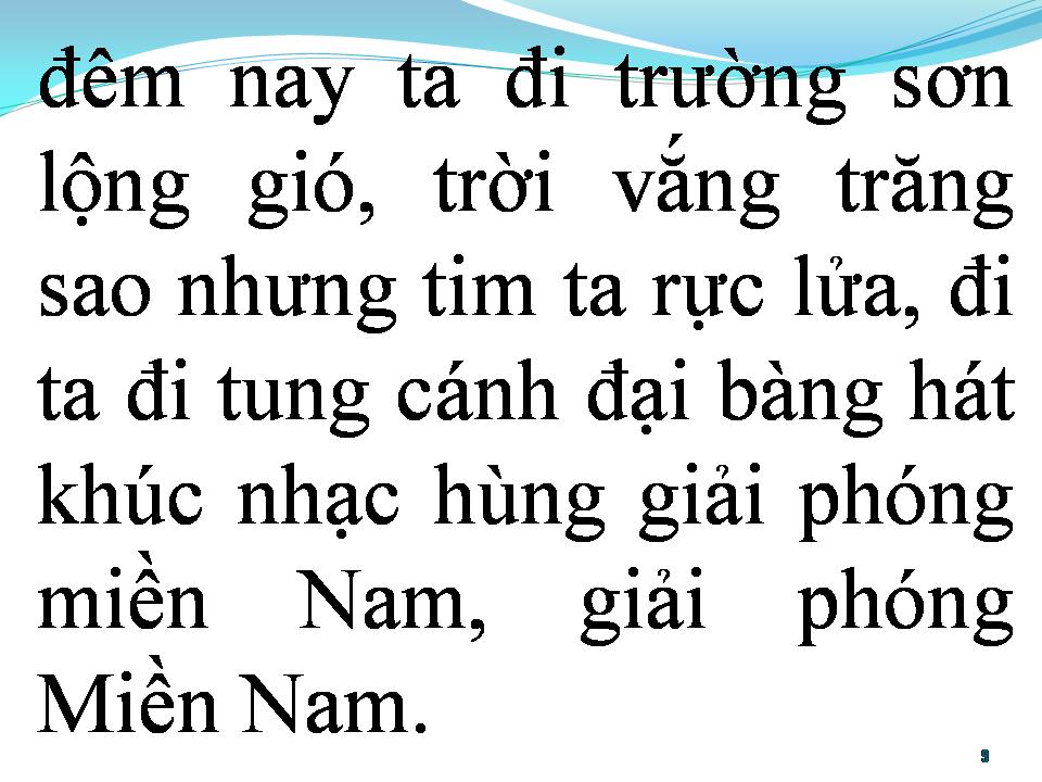 Lời bài hát BÀI CA TRƯỜNG SƠN