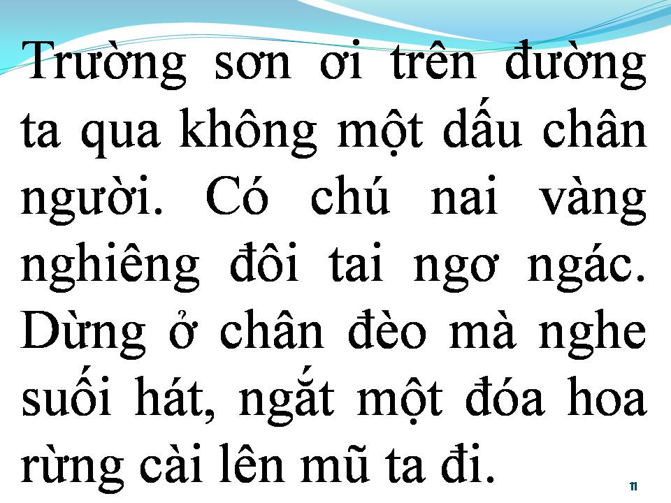 Lời bài hát BÀI CA TRƯỜNG SƠN