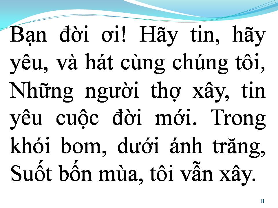 Lời bài hát BÀI CA XÂY DỰNG