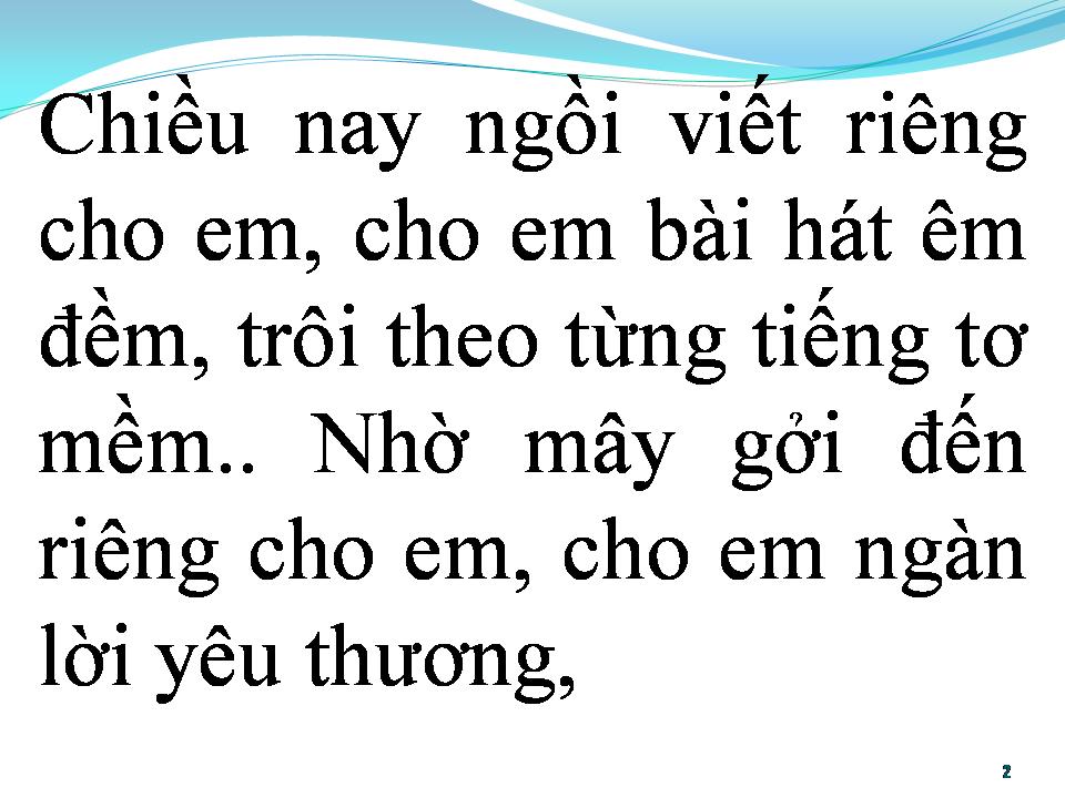 Lời bài hát BÀI CHO EM