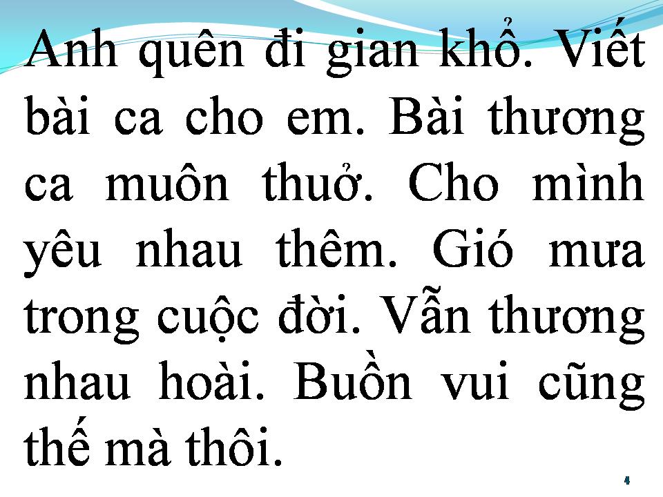 Lời bài hát BÀI HÁT NÀY CHO EM