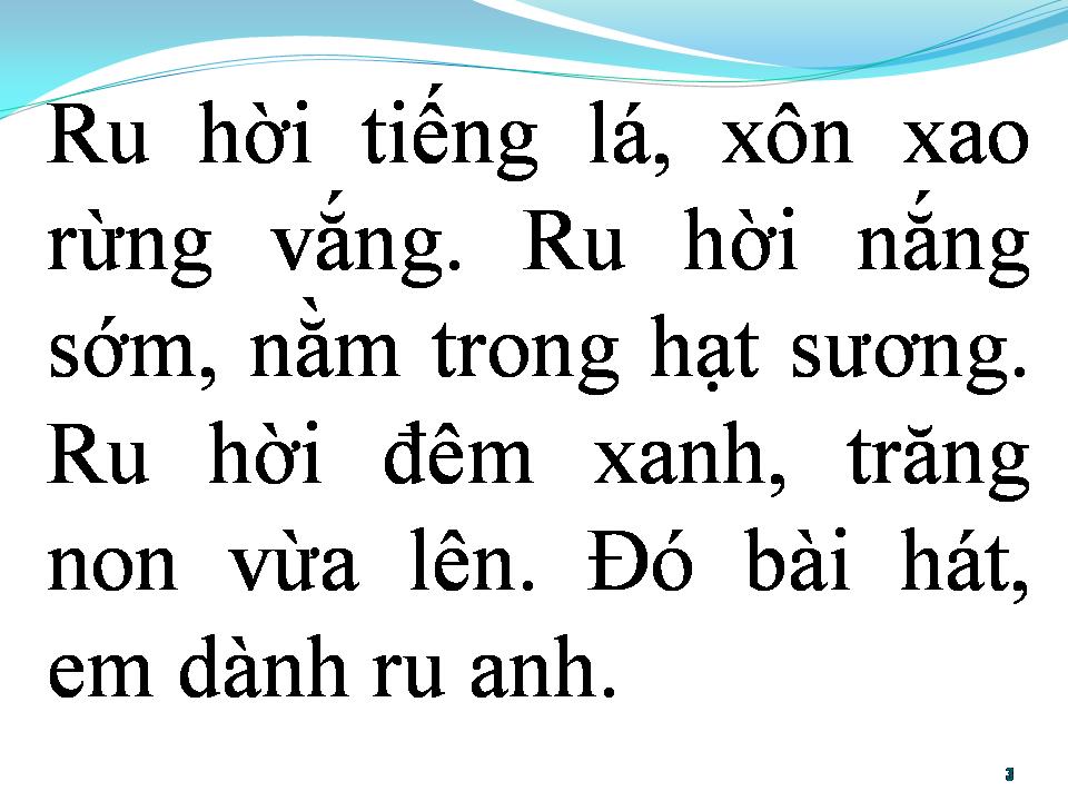 Lời bài hát BÀI HÁT RU CHO ANH