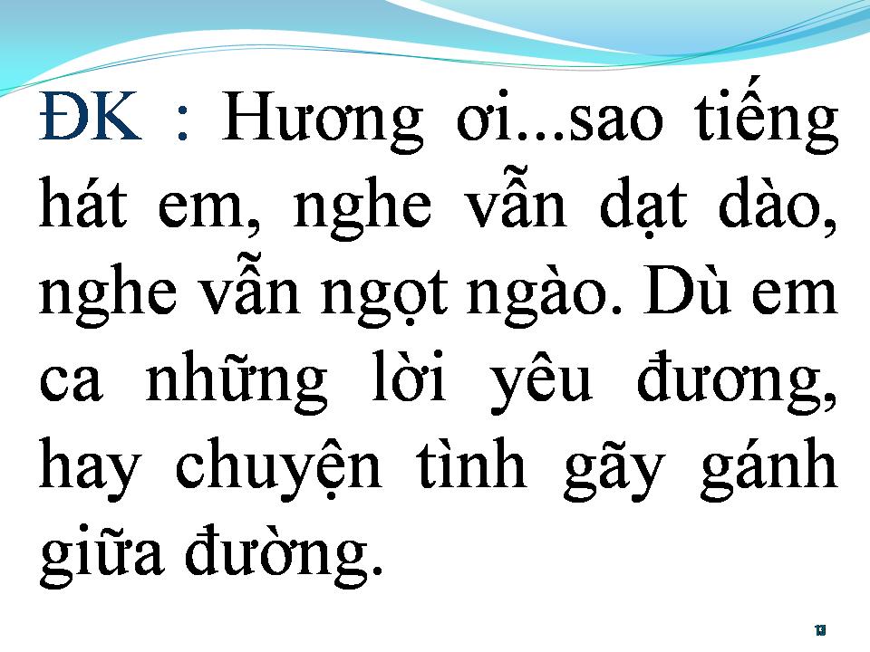 Lời bài hát BÀI HƯƠNG CA VÔ TẬN