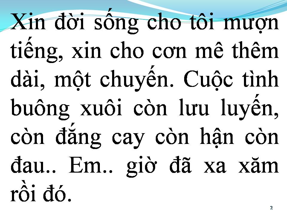 Lời bài hát BÀI KHÔNG TÊN SỐ 1