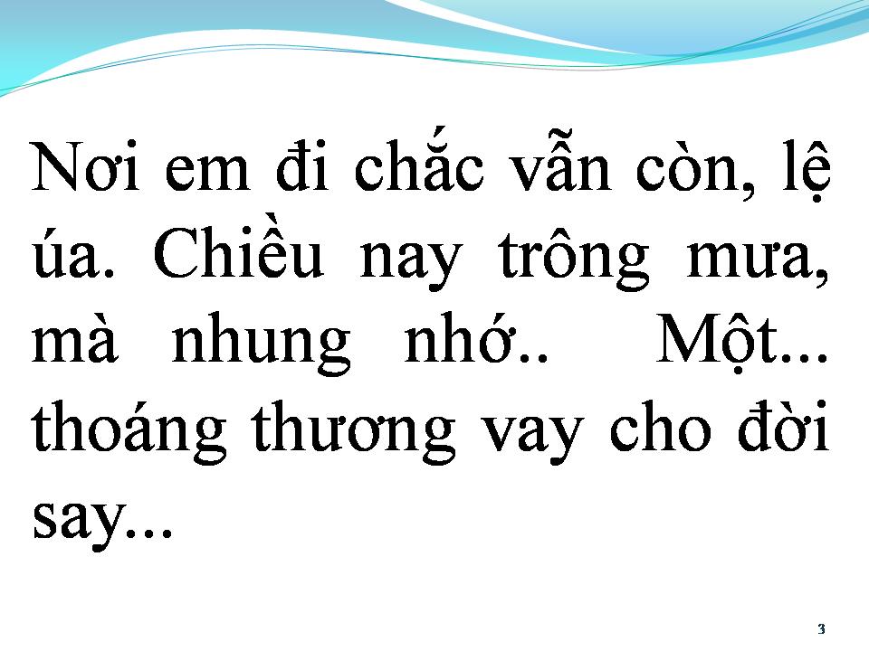 Lời bài hát BÀI KHÔNG TÊN SỐ 1