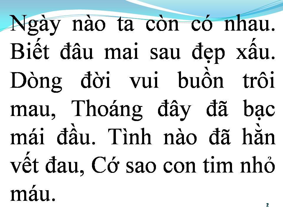 Lời bài hát BÀI KHÔNG TÊN SỐ 15