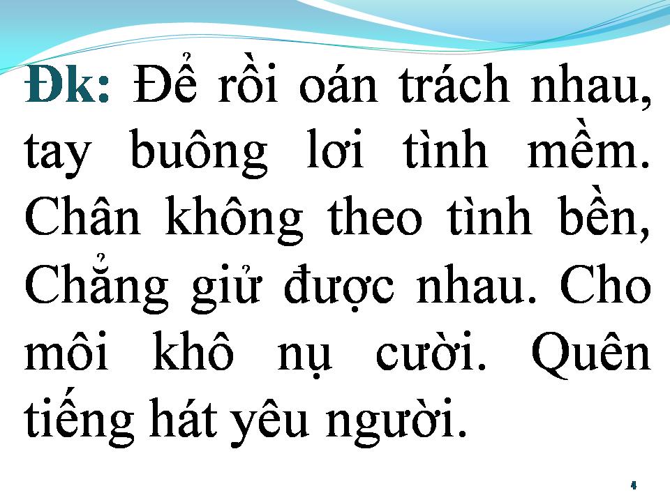 Lời bài hát BÀI KHÔNG TÊN SỐ 3