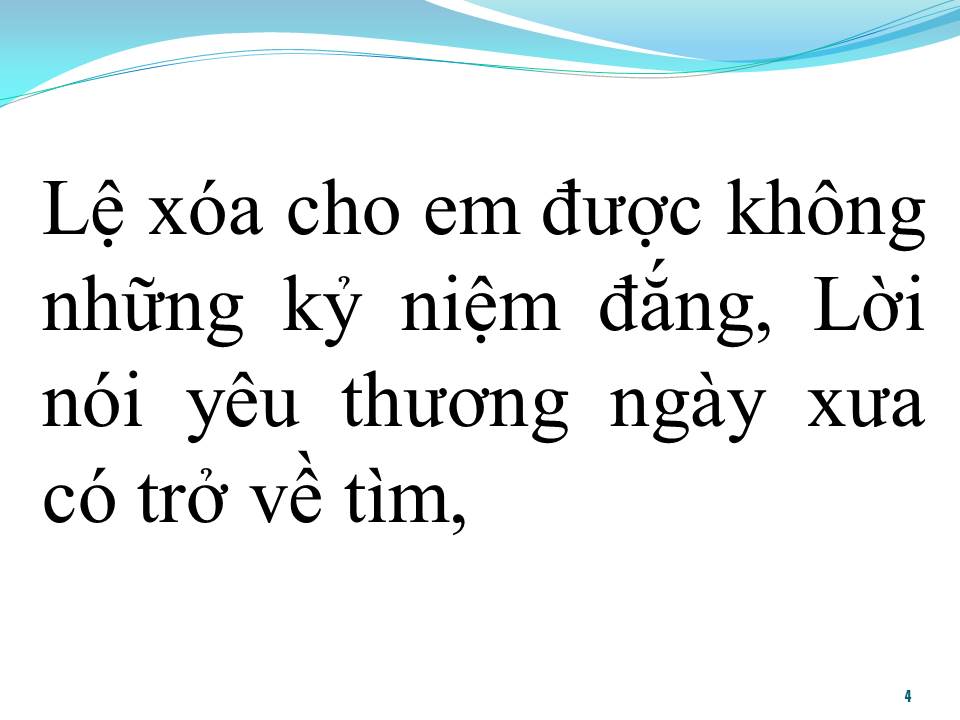 Lời bài hát BÀI KHÔNG TÊN SỐ 4