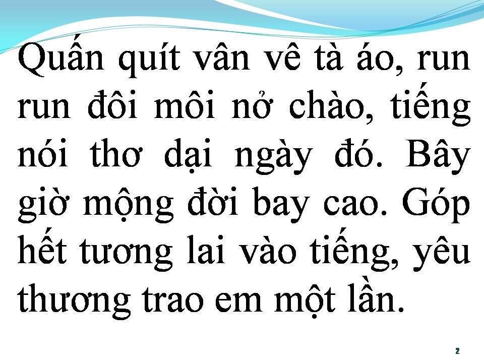 Lời bài hát BÀI KHÔNG TÊN SỐ 5