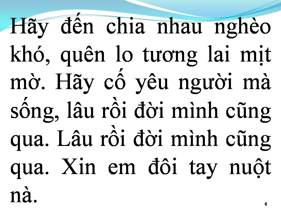 Lời bài hát BÀI KHÔNG TÊN SỐ 5