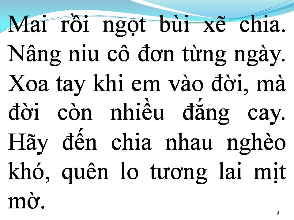 Lời bài hát BÀI KHÔNG TÊN SỐ 5