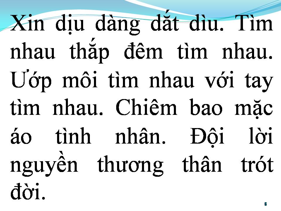 Lời bài hát BÀI KHÔNG TÊN SỐ 6