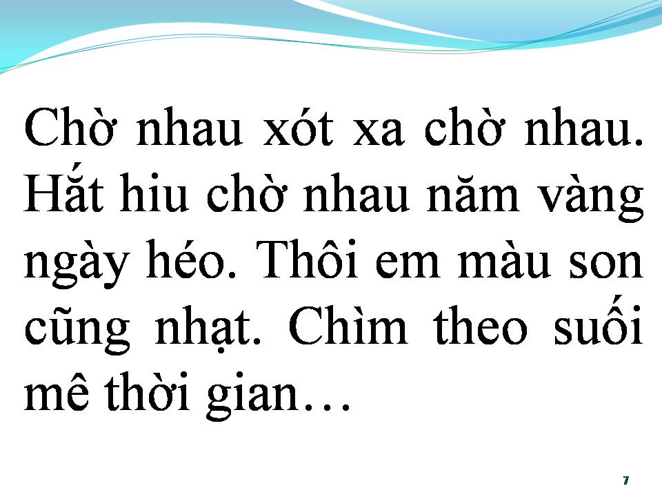 Lời bài hát BÀI KHÔNG TÊN SỐ 6